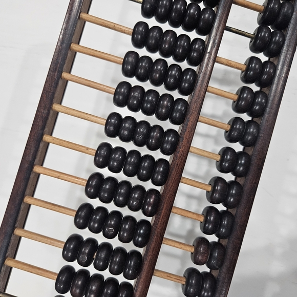 Vintage Wooden Abacus with Black Beads - Picture 5 of 5